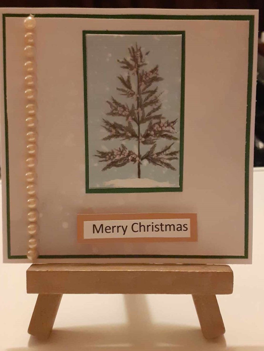 Pink Christmas Tree Card
