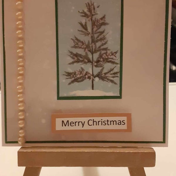 Pink Christmas Tree Card