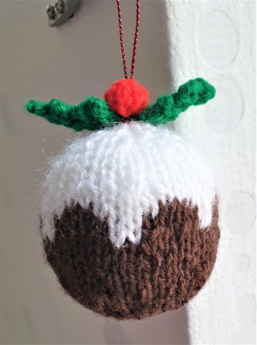 Christmas Pudding Hanging Bauble.