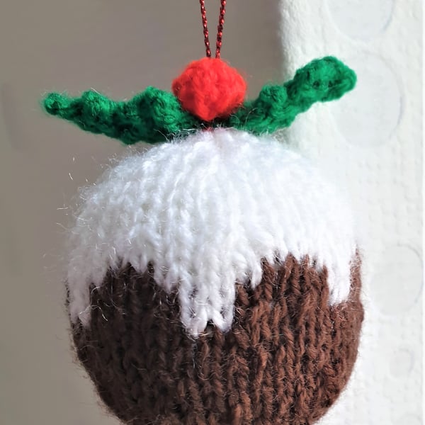 Christmas Pudding Hanging Bauble.
