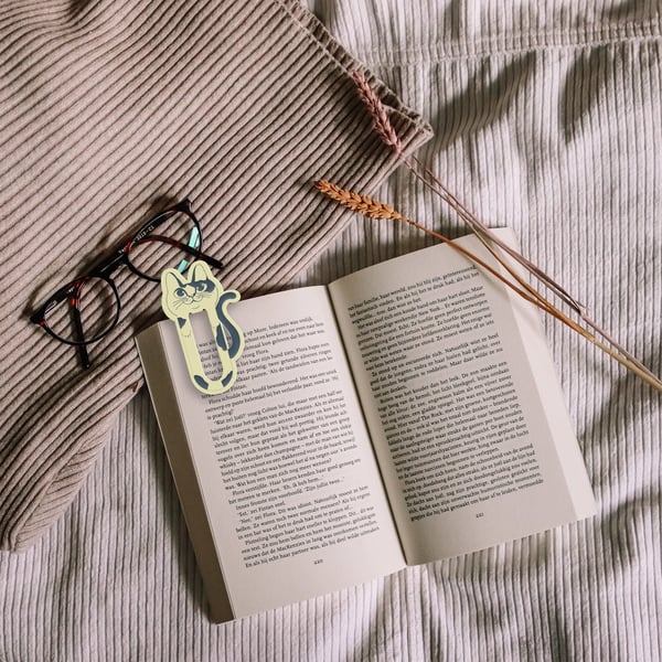The Ray Cat Clip Bookmark, Gift for Book Lover,Gift For Cat Lover