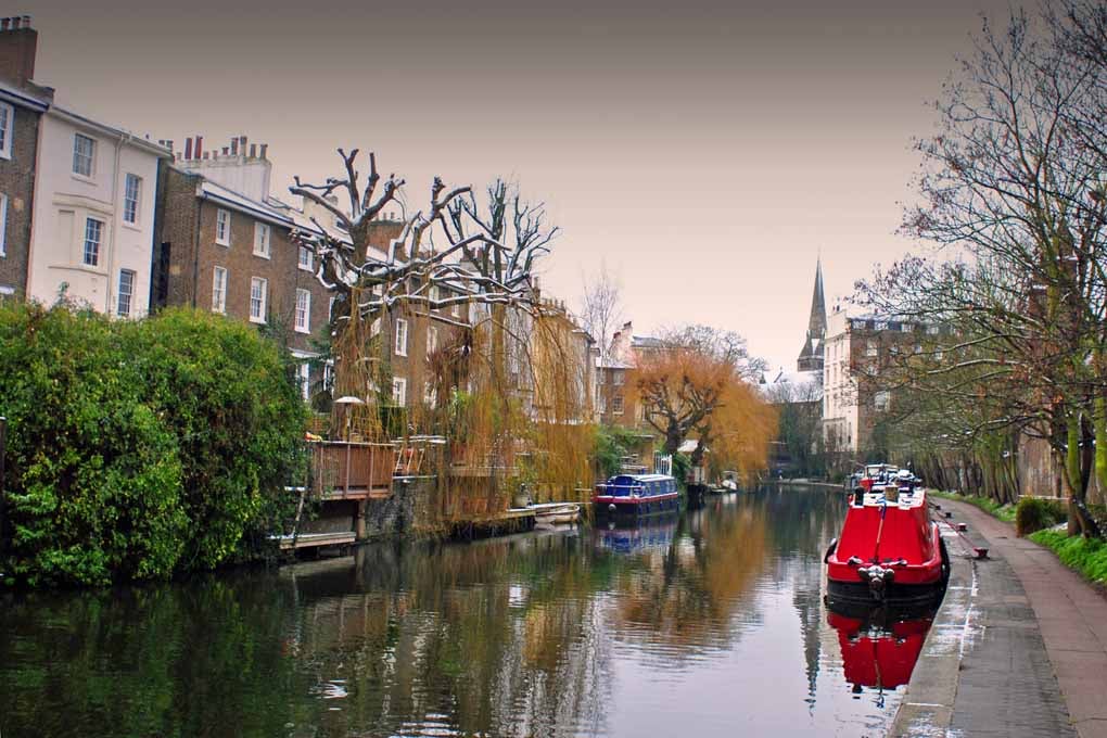 Narrow Boats Regent's Canal Camden London UK Photograph Print