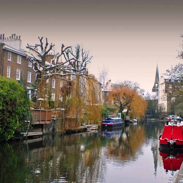 Narrow Boats Regent's Canal Camden London UK Photograph Print