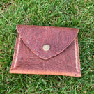 Handcrafted full grain leather wallet in smooth conker or rustic walnut