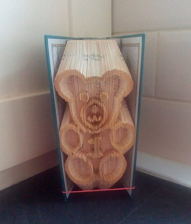 Alphabear Number 1 CUT & FOLD Book Folding Pattern - EMAILED PDF PATTERN