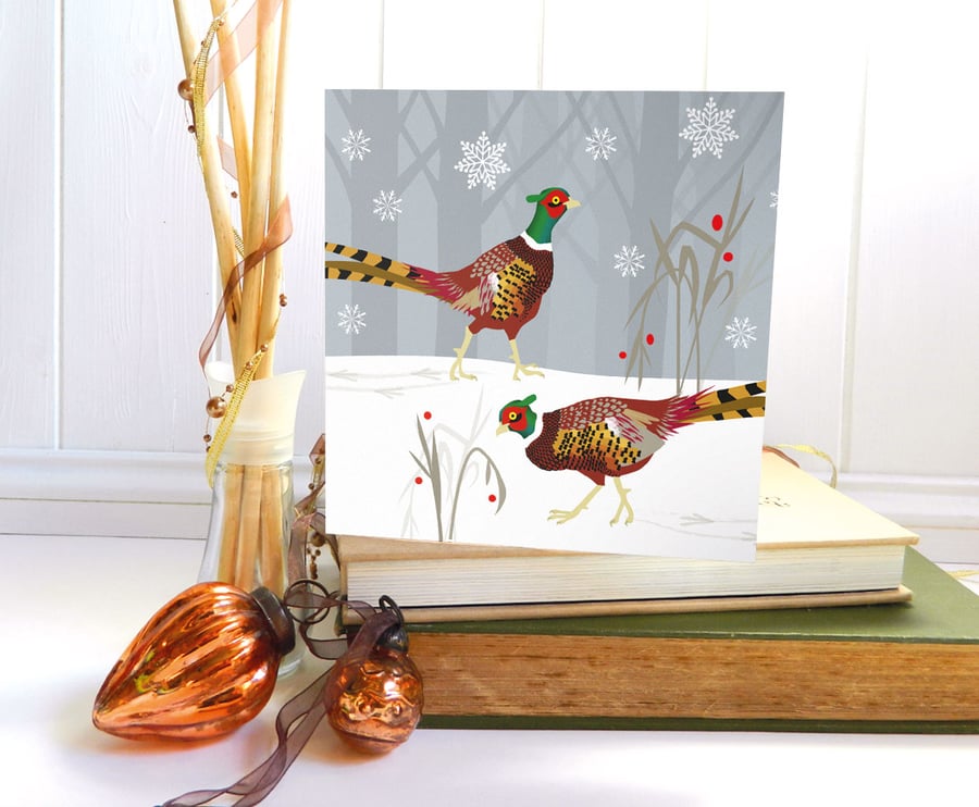 Winter Pheasant Christmas Card