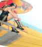 Letter Writing Paper vintage fashionable girl on the beach - Image 3