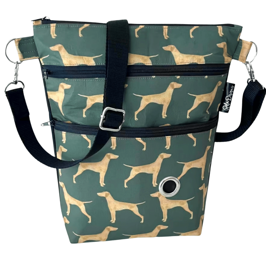 Dog walking bags vizsla