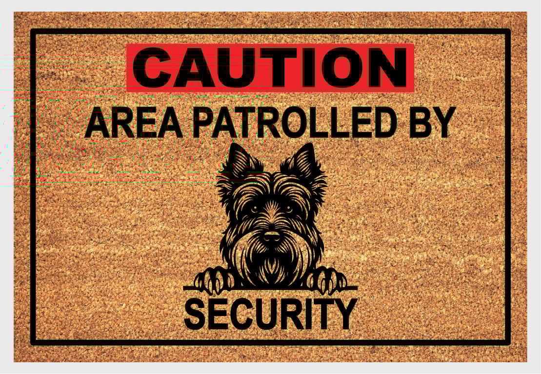 Scottish Terrier Security Door Mat No.2 - Scottish Terrier Welcome Mat - 3 Sizes