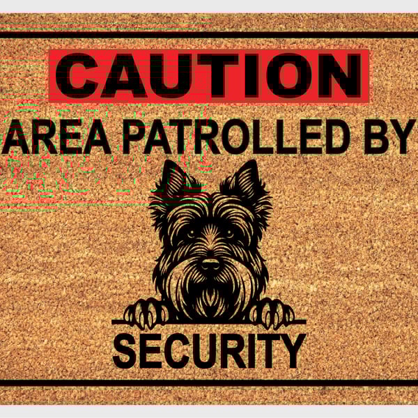 Scottish Terrier Security Door Mat No.2 - Scottish Terrier Welcome Mat - 3 Sizes
