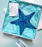 Fused Glass Starfish - Royal Blue -Turquoise - Image 1