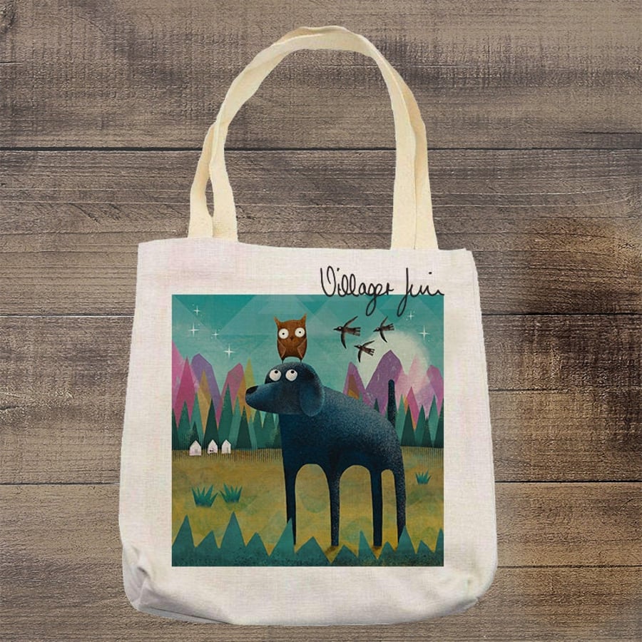Dilly and Titch the Little Owl - Labradorable Tote Bag