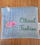 Handmade Upcycled Denim Purse - Pink Heart & Ethical Fashion