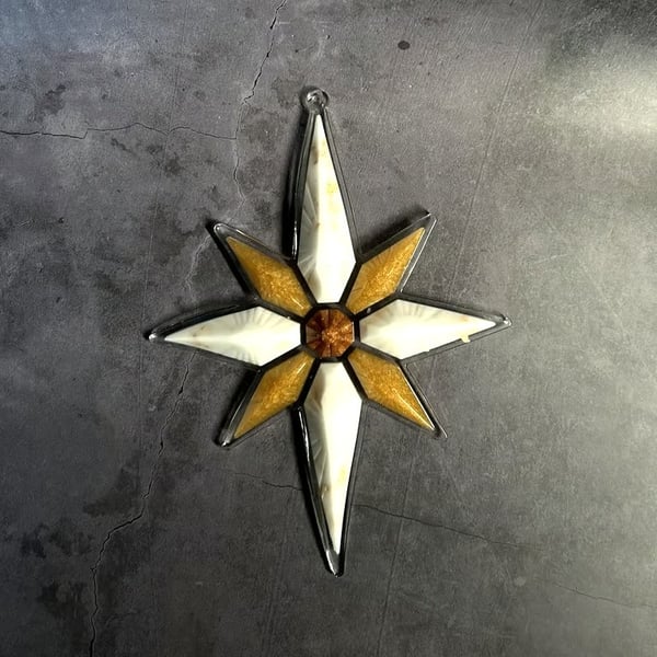 Perfectly Imperfect Large Resin Star Gold, Copper and White - Catmas Magic