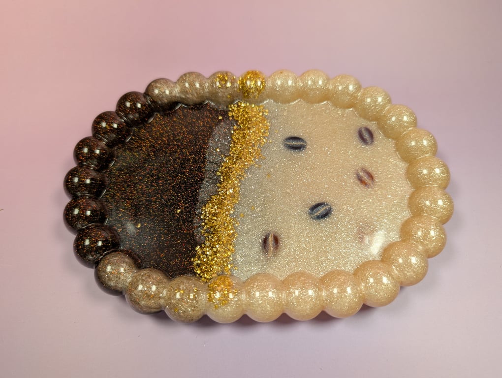 Coffee & Cream Trinket Tray