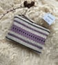 Wool Mini Pouch - Dusky Lilac: Handwoven in Wales - Image 4