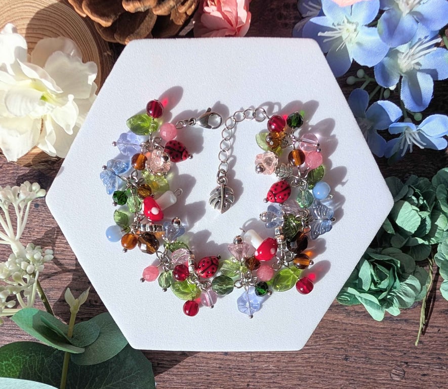 Forest Fairy Grove Bracelet: Adjustable Fairycore Jewellery