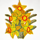 Daffodil Embroidered Hanging Decoration 