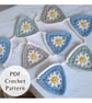Daisy Bunting Crochet Pattern – Granny Triangle Garland PDF