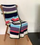 SALE....BLANKET, throw .Cot -bed, sofa . Merino blend .' Beach House' .Stripes. - Image 5