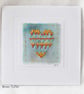 HAND EMBROIDERED GREETING CARD - HEART VALENTINE'S DAY - Image 1
