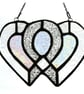 Entwined Heart Suncatcher Stained Glass Silver 25th Wedding 051 - Image 3