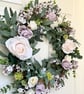 Handmade Cream & Lavender Door Wreath - Floral Door Wreath - Year Round - Image 4