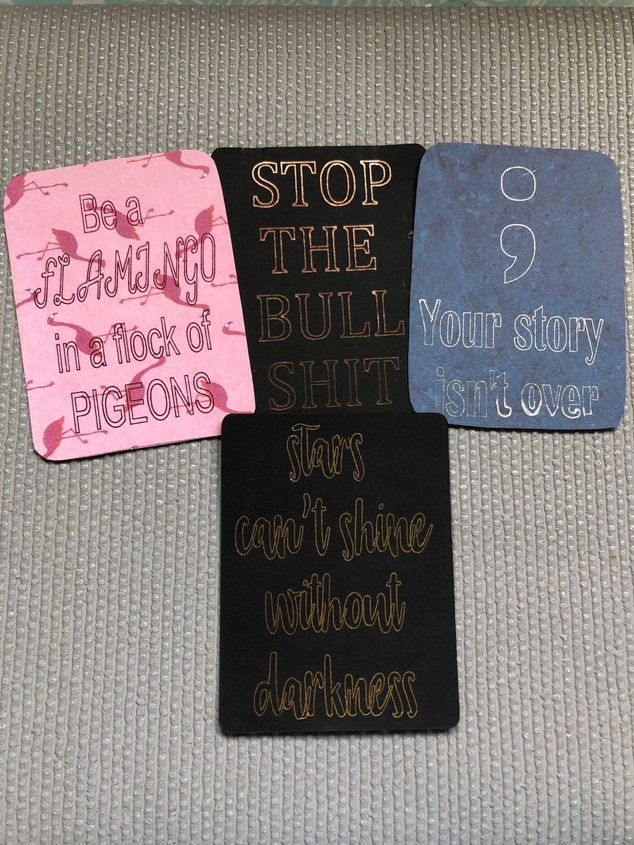 Foiled 4x3 inch Quote Journalling Cards