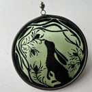 Perfectly Imperfect Stained Glass Hare Roundel