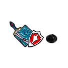 D&D d20 dice armor pin badge, dnd badge, Baldur's Gate badge