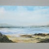 original small format art watercolour seascape painting ( ref FA 401 J1 )