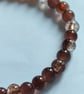 Rich Earthy Brown Glass Bead Bracelet 