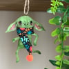 Spun Cotton Hanging Goblin with Orange Scarf