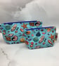 Shells makeup bag, seaside zip bag, 2 size options, Handmade - Image 1