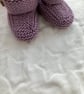 Hand knitted ‘Lily’ Baby Girl’s Booties (0-3 months) - Image 2