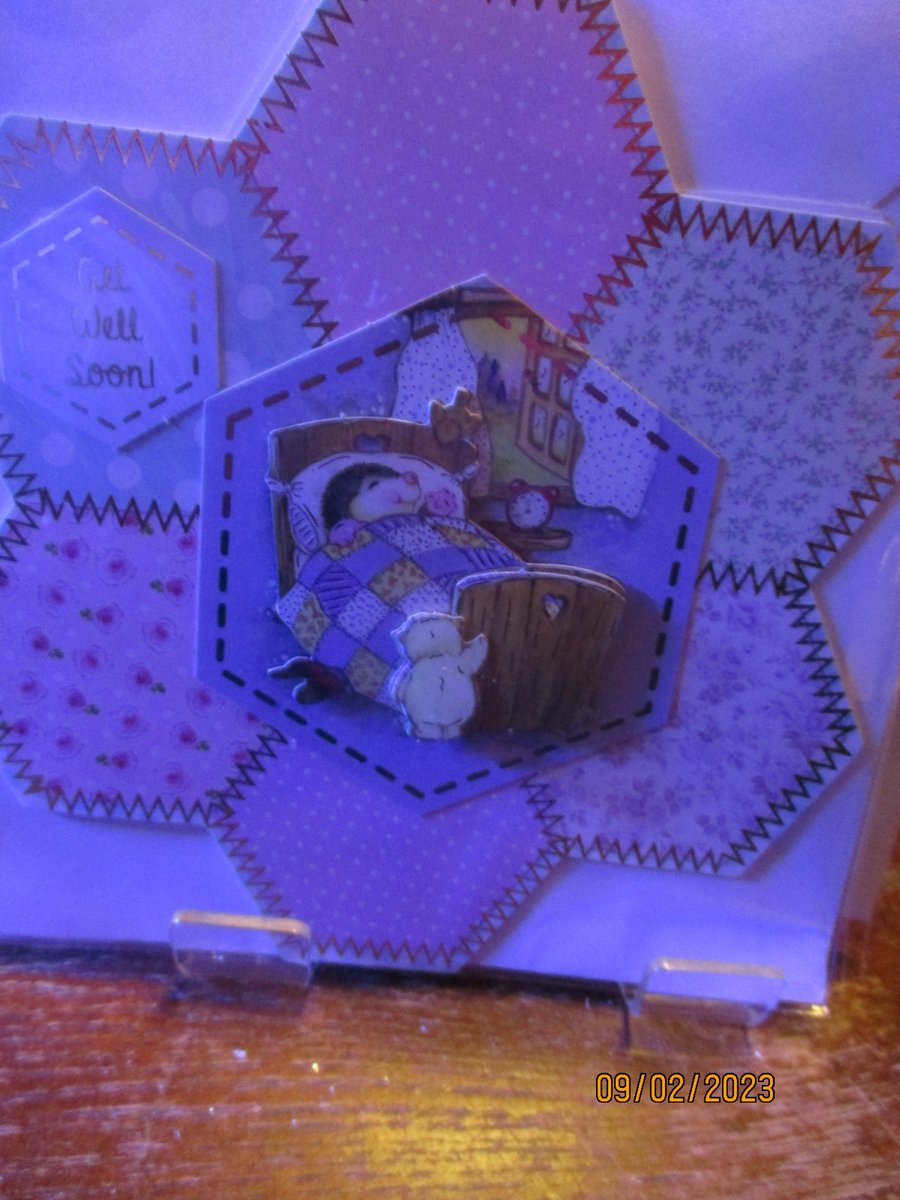 Get Well Soon! Hedgehog in Bed Card