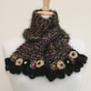 Black and Sparkly - Keyhole Scarf