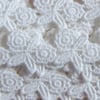 1 metre white lace flower and leaf trim