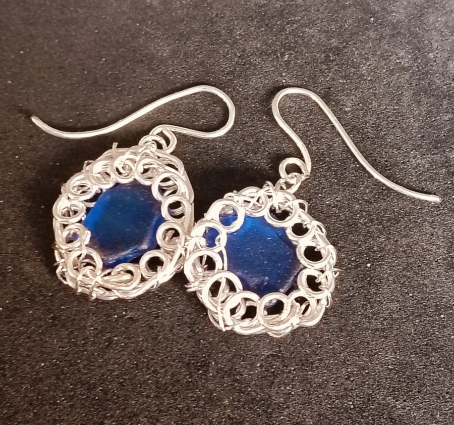 BLUE BIRD'S-EYE - Earrings 