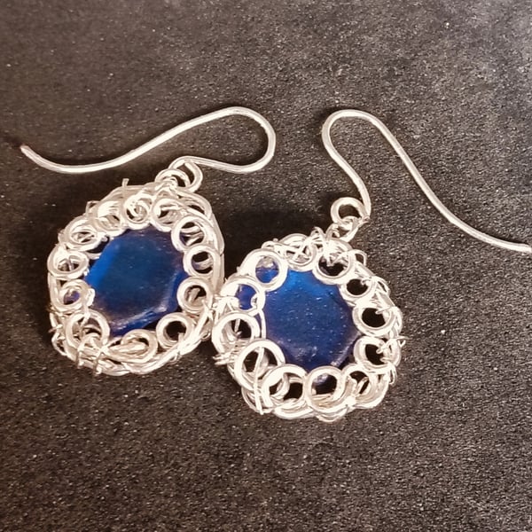 BLUE BIRD'S-EYE - Earrings 