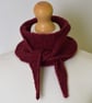 Handmade Silk Merino Bordeaux Scarf - Lightweight Knit Neck Wrap