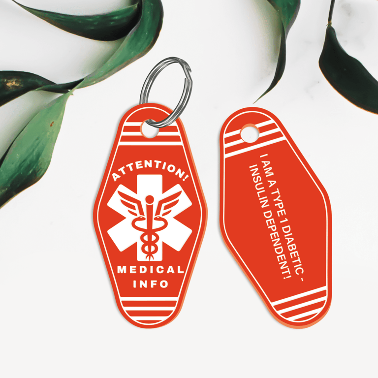 Medical Info Keyring -Attention Caduceus: Personalised Medical Information Alert