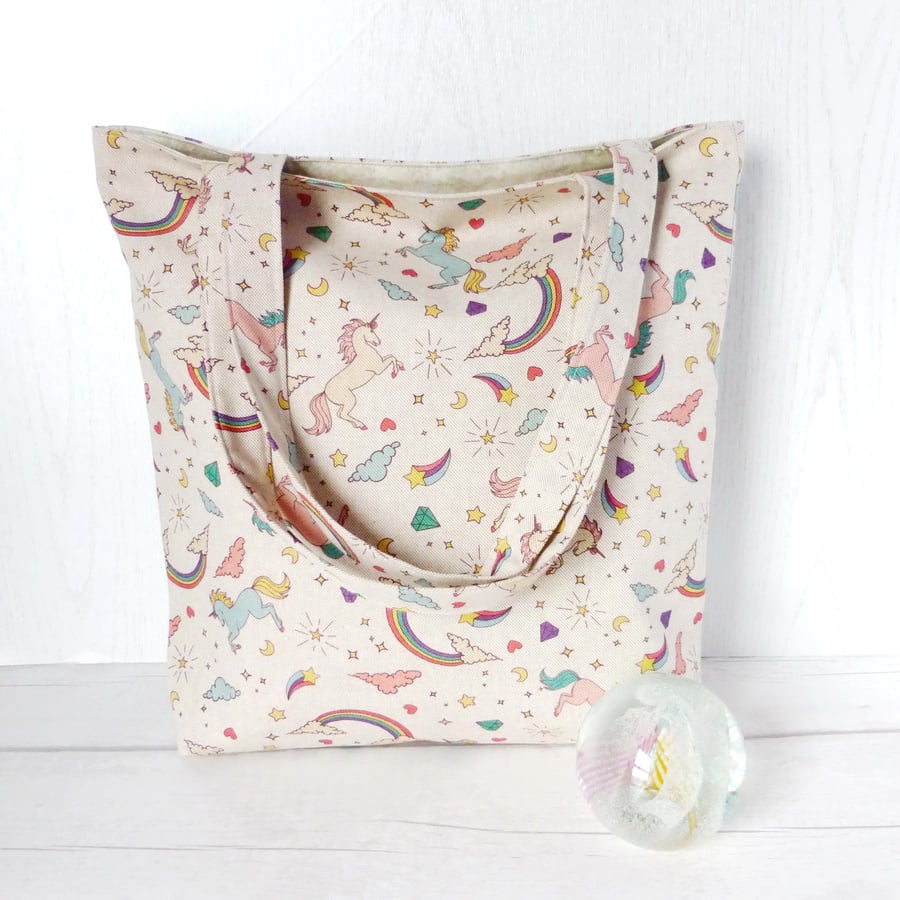 Unicorn tote bag, shopping bag