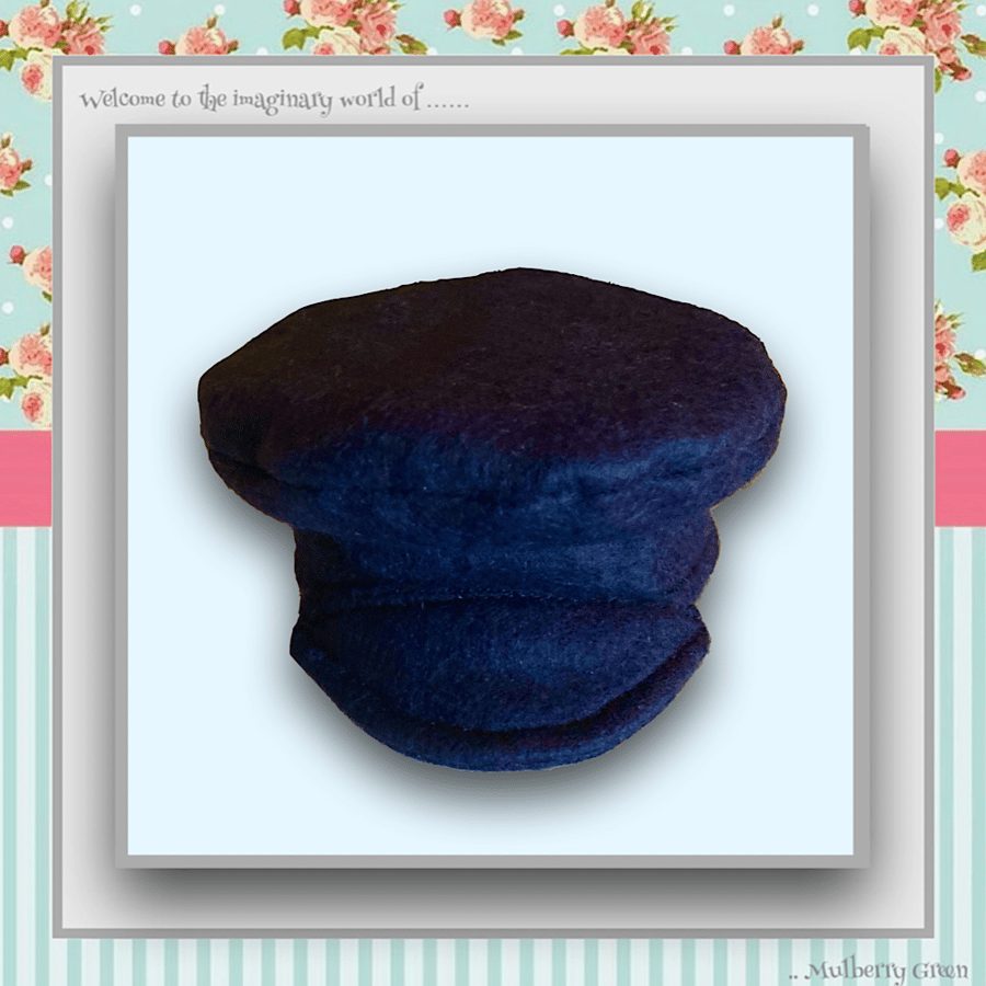 Navy Blue Peaked Cap