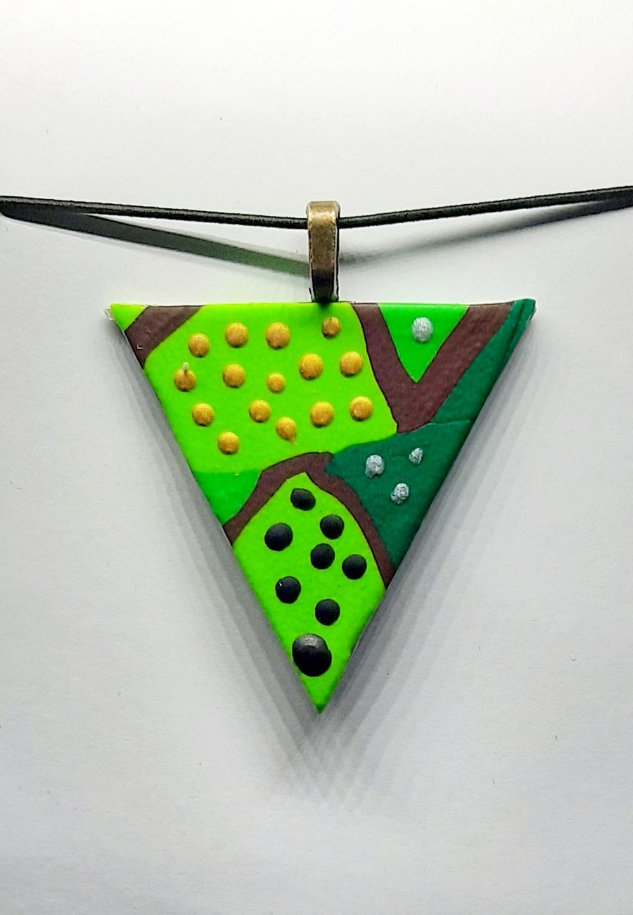 Polymer clay pendant 