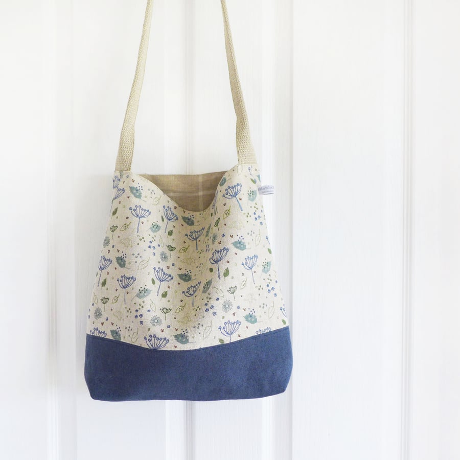DAY BAG - natural Blue Parsley