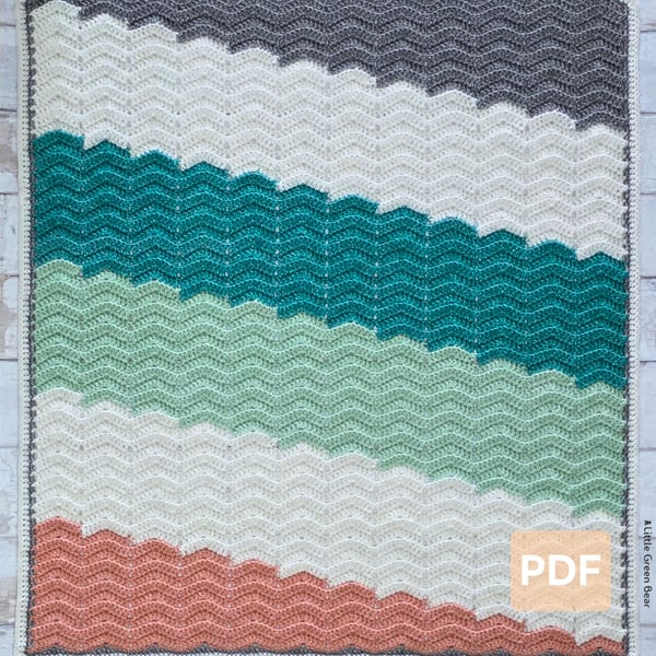 Baby Waves Ripple Blanket Crochet Pattern
