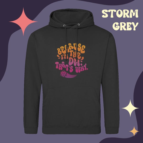 Because I'm the DM, that's why - DnD hoodie, DM hoodie, TTRPG hoodie