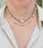 Forest Pearl Grace Necklace – Czech Seed Beads & Freshwater Pearl - Image 3