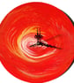 "Sunset Serenade" Unique Hand-painted Handcrafted Clock Abstract Wall Art  - Image 3